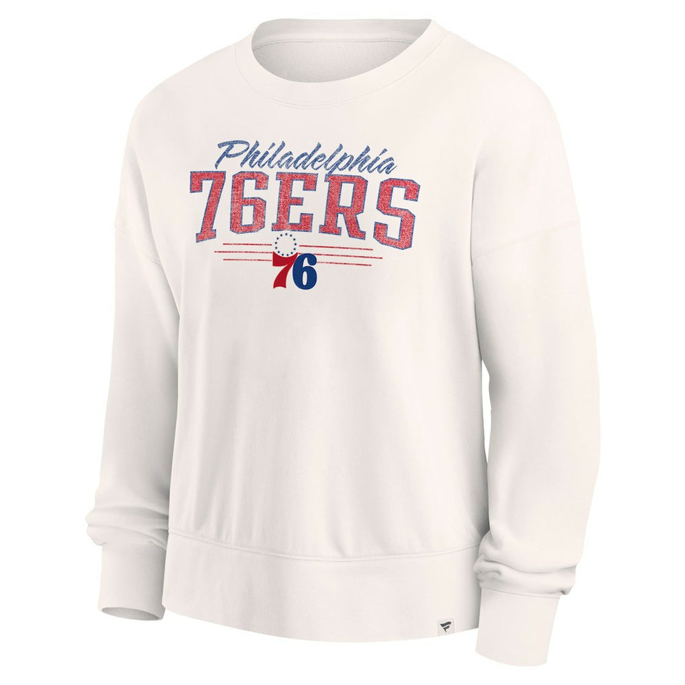Philadelphia 76ers Women's Close the Game Pullover Sweatshirt - Cream on sale