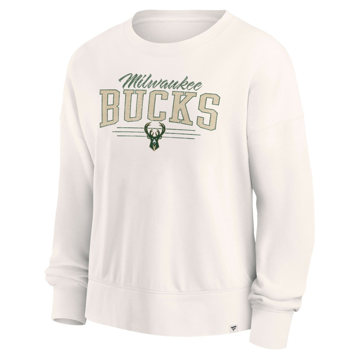 Milwaukee Bucks Women's Close the Game Pullover Sweatshirt - Cream discount