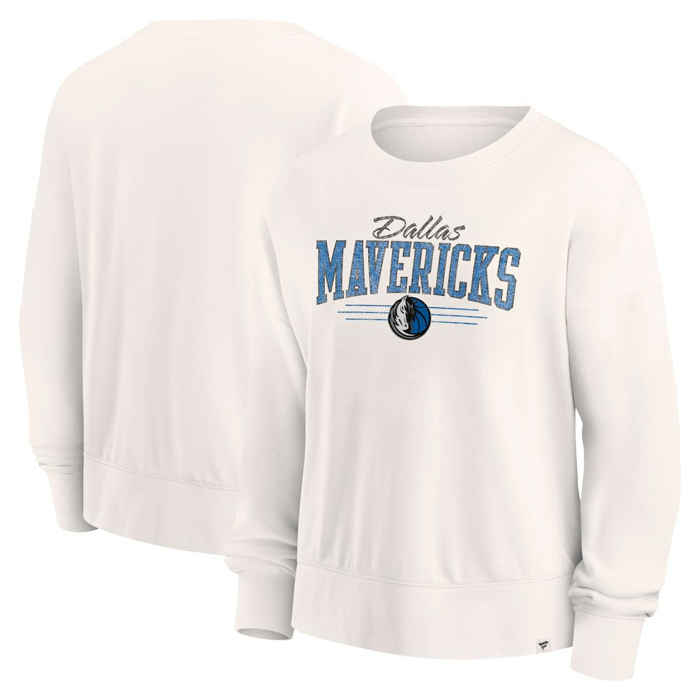 Dallas Mavericks Women's Close the Game Pullover Sweatshirt sale - Cream on sale