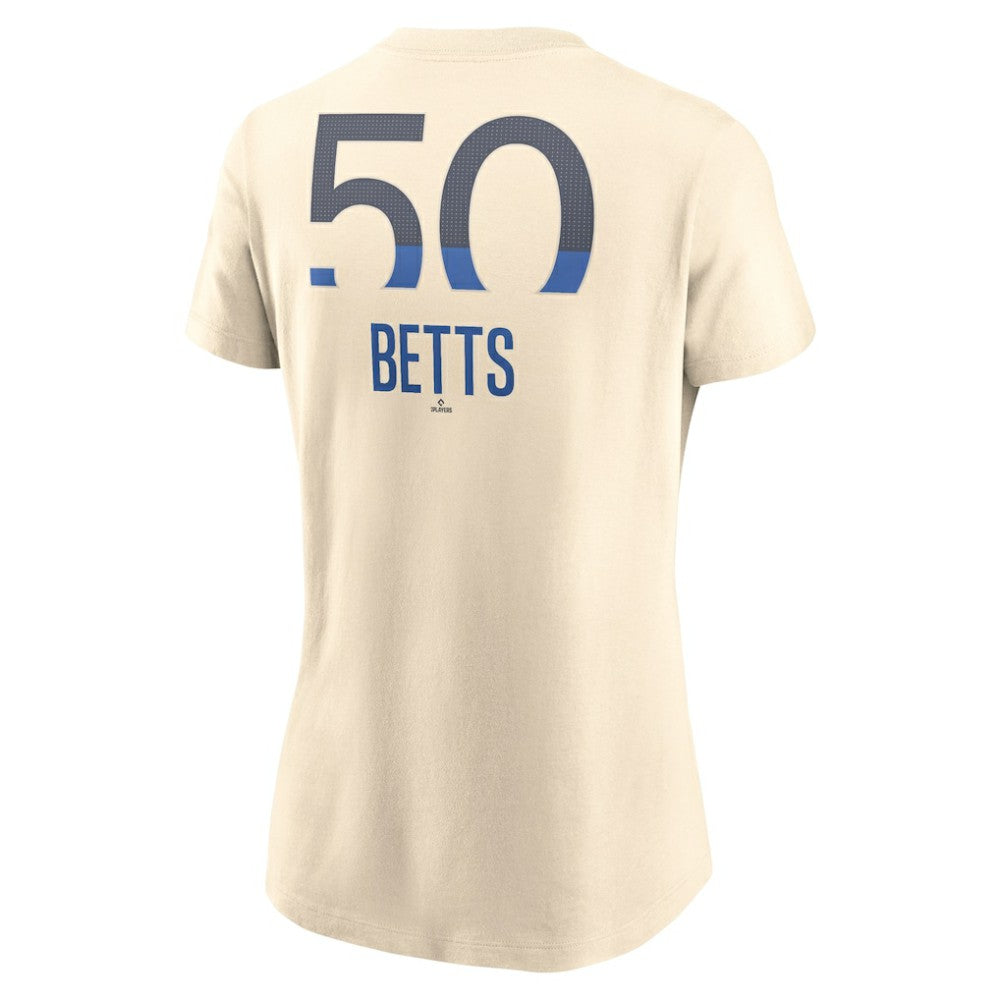 Mookie Betts Los Angeles Dodgers Women's 2024 City Connect Fuse Name & Number T-Shirt Navy