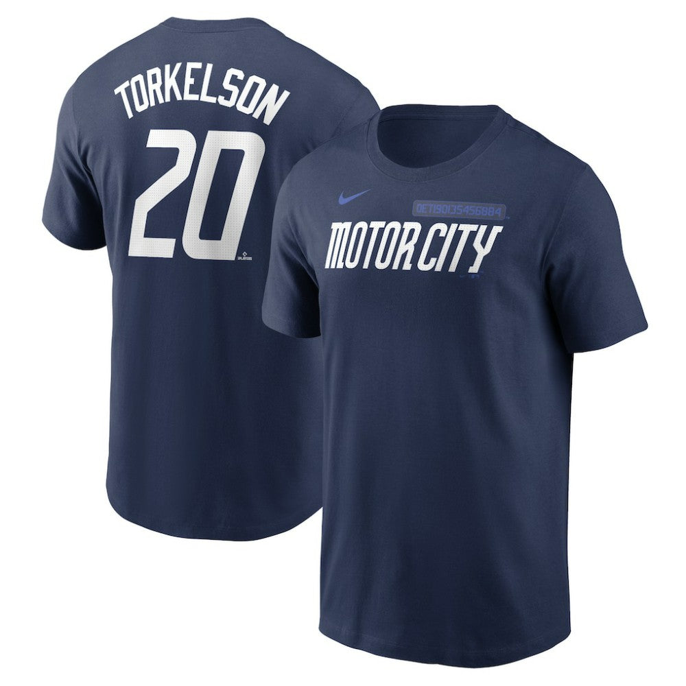 Spencer Torkelson Detroit Tigers 2024 City Connect Fuse Name & Number T-Shirt Navy