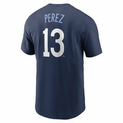 Salvador Perez Kansas City Royals 2024 City Connect Fuse Name & Number T-Shirt Navy