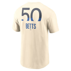 Mookie Betts Los Angeles Dodgers 2024 City Connect Fuse Name & Number T-Shirt Cream