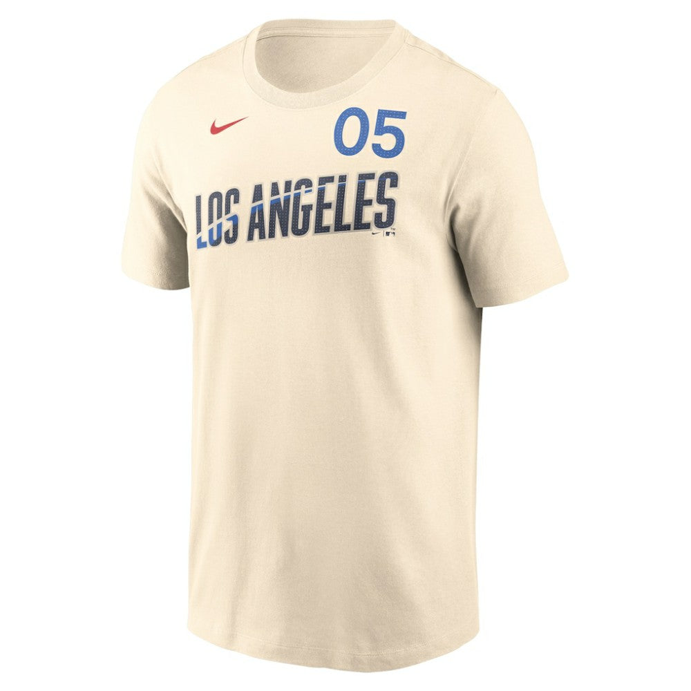 Freddie Freeman Los Angeles Dodgers 2024 City Connect Fuse Name & Number T-Shirt Cream