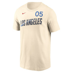 Freddie Freeman Los Angeles Dodgers 2024 City Connect Fuse Name & Number T-Shirt Cream