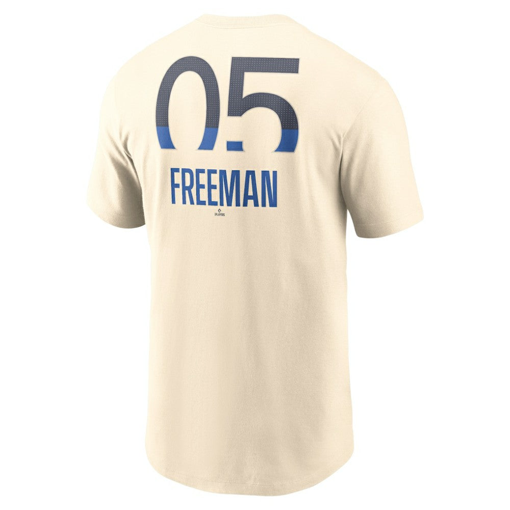 Freddie Freeman Los Angeles Dodgers 2024 City Connect Fuse Name & Number T-Shirt Cream