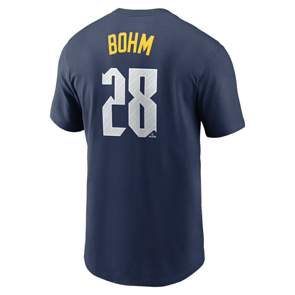 Alec Bohm Philadelphia Phillies 2024 City Connect Fuse Name & Number T-Shirt Navy