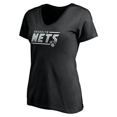 Brooklyn Nets Women's Mascot In Bounds V-Neck T-Shirt - Black cheap