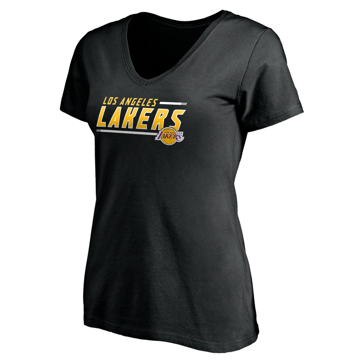 Los Angeles Lakers Women's Mascot In Bounds V-Neck T-Shirt - Black discount