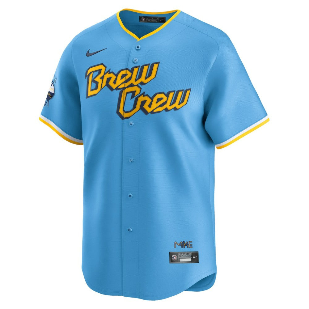 Christian Yelich Milwaukee Brewers City Connect Limited Player Jersey Powder Blue