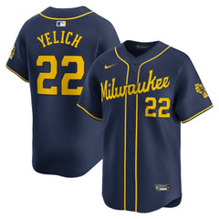 Christian Yelich Milwaukee Brewers Alternate Limited Player Jersey - Navy