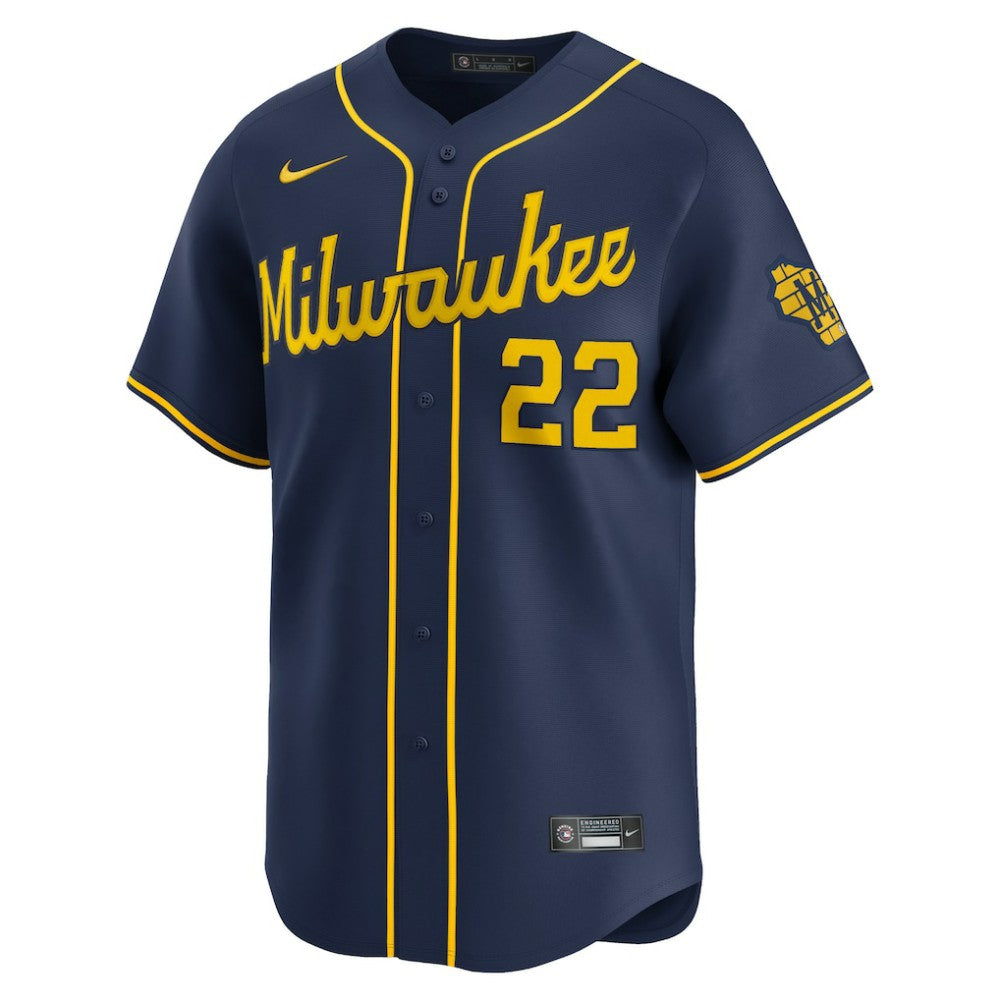 Christian Yelich Milwaukee Brewers Alternate Limited Player Jersey - Navy