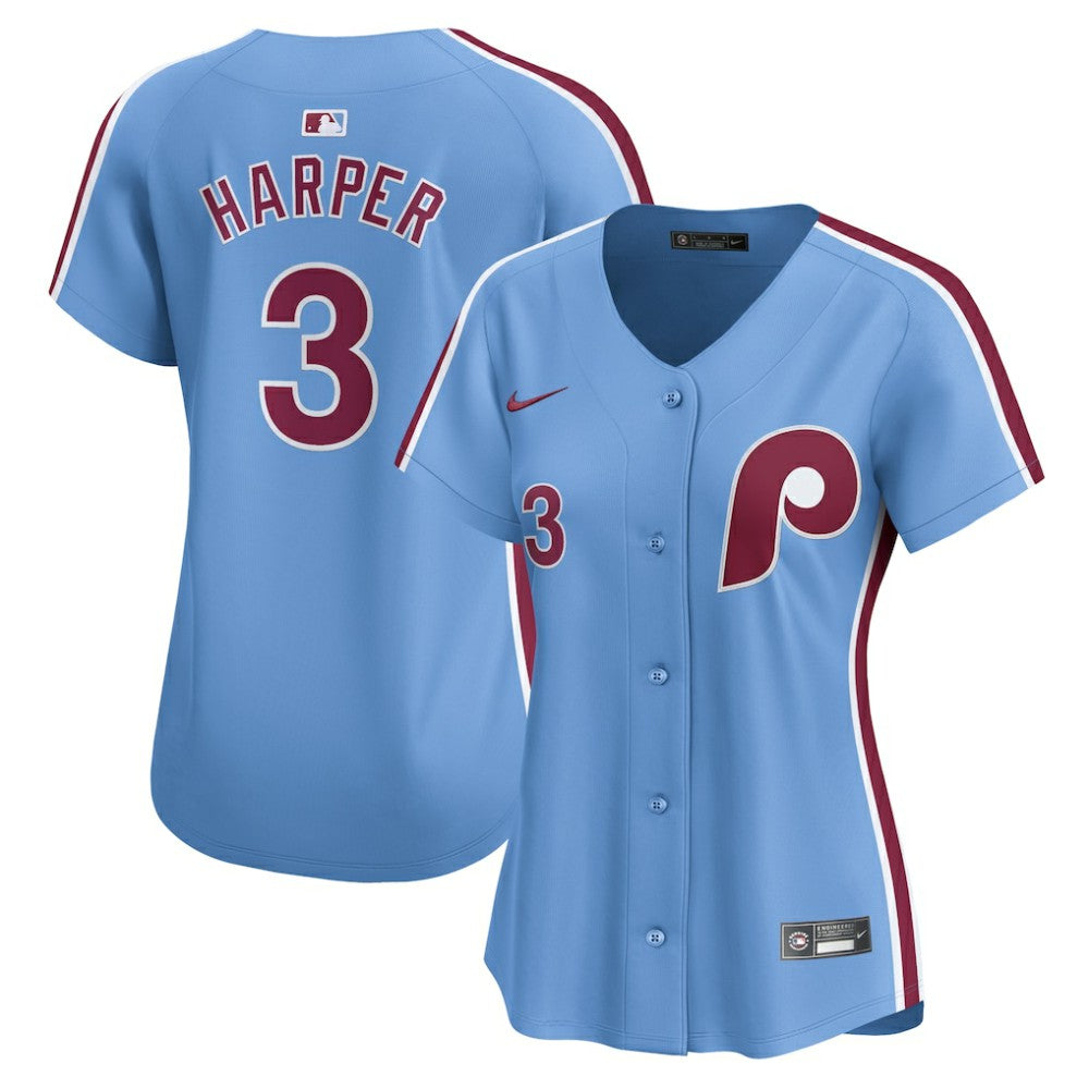 Bryce Harper Philadelphia Phillies Women's Alternate Limited Player Jersey - Light Blue