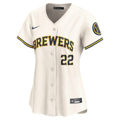 Christian Yelich Milwaukee Brewers Women's Home Limited Player Jersey Cream