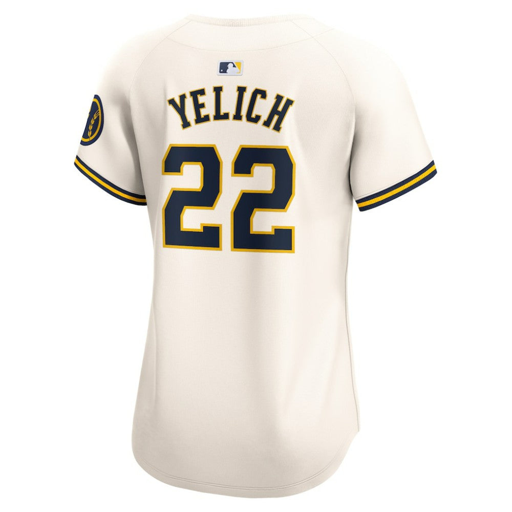 Christian Yelich Milwaukee Brewers Women's Home Limited Player Jersey Cream