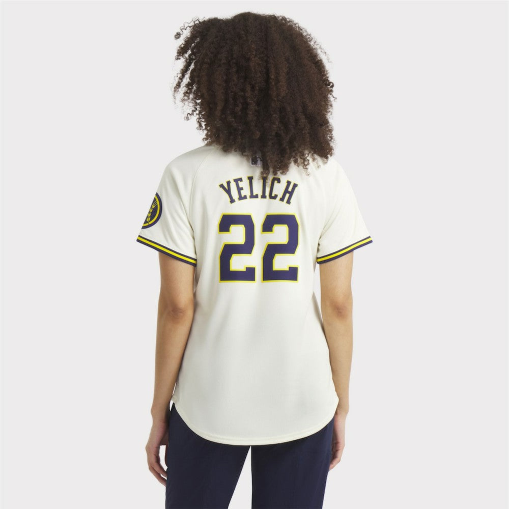 Christian Yelich Milwaukee Brewers Women's Home Limited Player Jersey Cream
