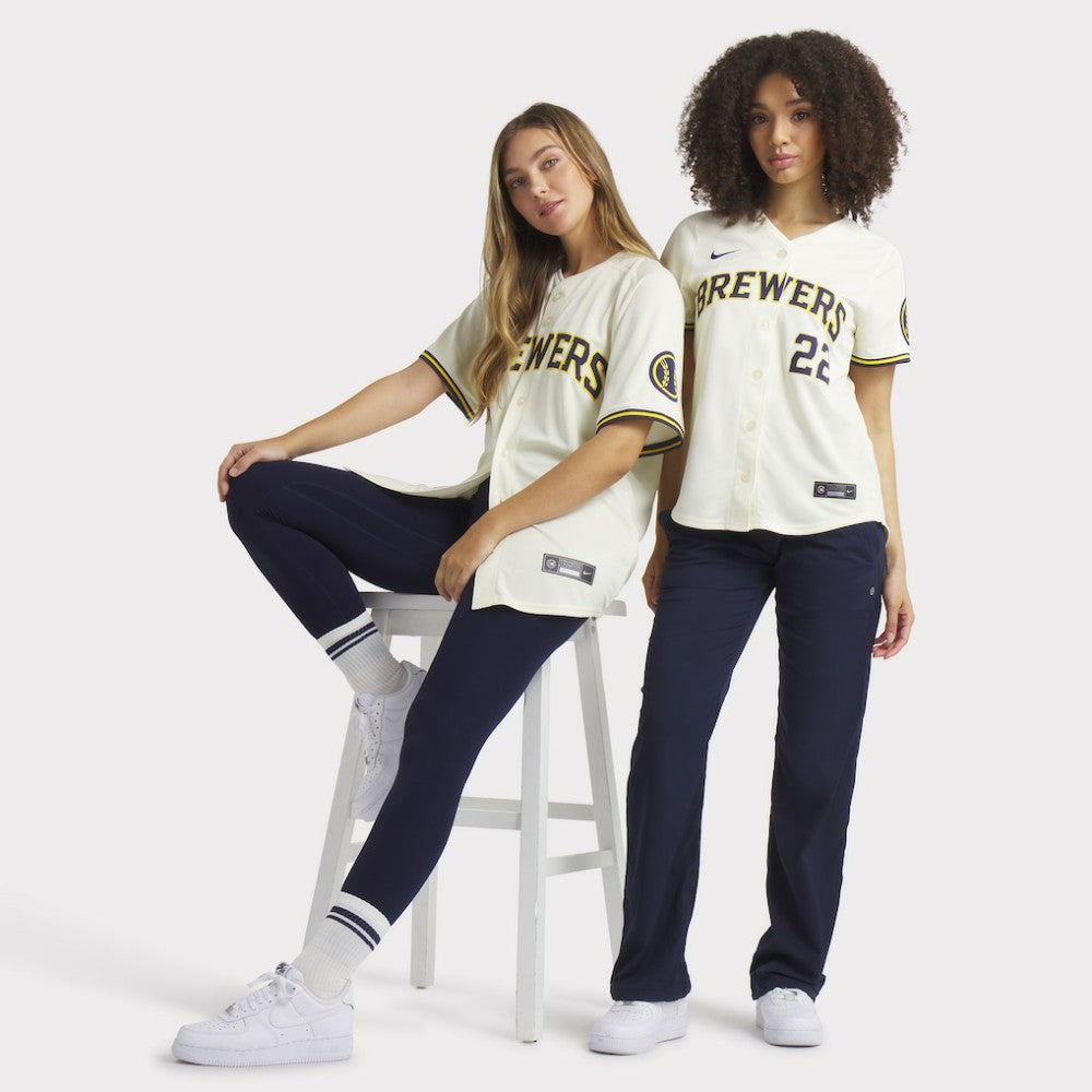 Christian Yelich Milwaukee Brewers Women's Home Limited Player Jersey Cream