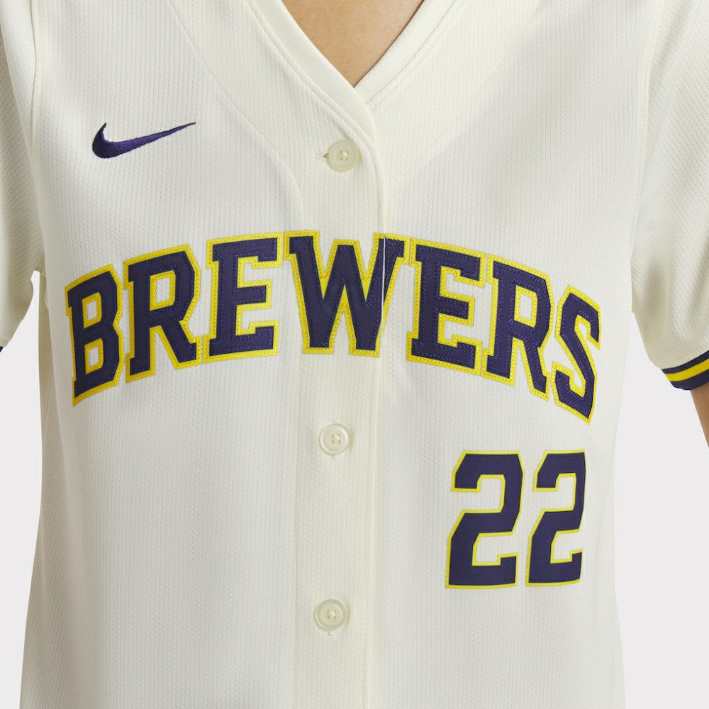 Christian Yelich Milwaukee Brewers Women's Home Limited Player Jersey Cream