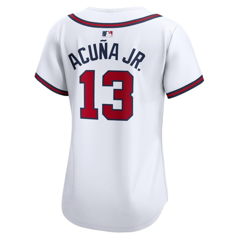 Ronald Acuna Atlanta Braves Women's Home Limited Player Jersey White