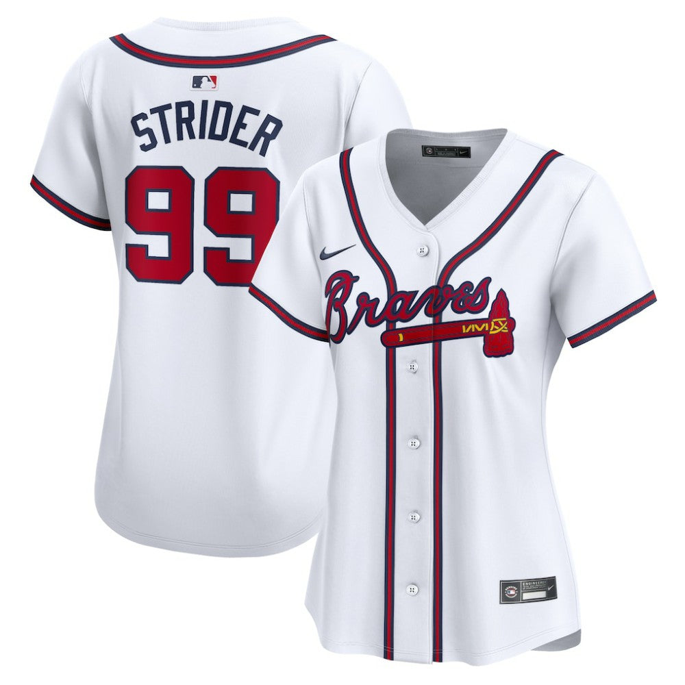 Spencer Strider Atlanta Braves Women's  Home Limited Player Jersey White