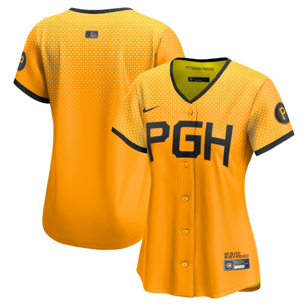 Pittsburgh Pirates Women's City Connect Limited Jersey Gold