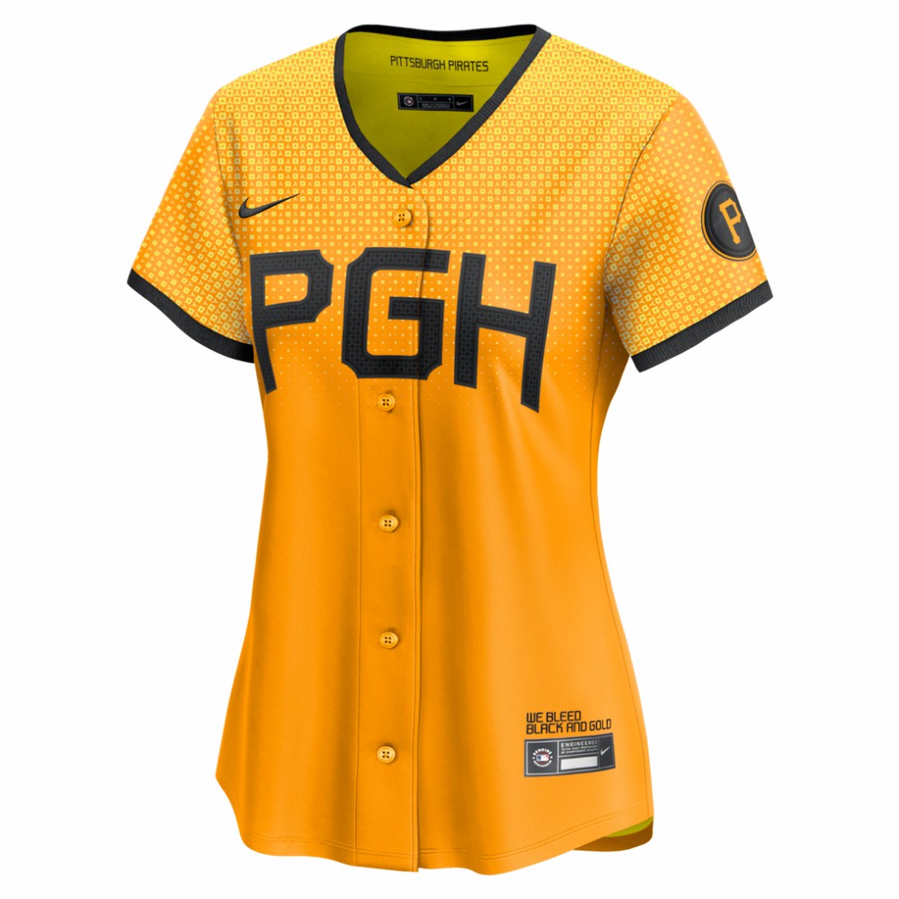 Pittsburgh Pirates Women's City Connect Limited Jersey Gold