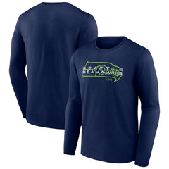 Seattle Seahawks Advance to Victory Long Sleeve T-Shirt - College Navy discount