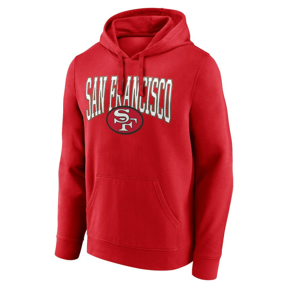 San Francisco 49ers Gridiron Classics Campus Standard Pullover Hoodie - Scarlet discount