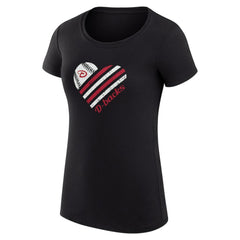 Arizona Diamondbacks G-III 4Her by Carl Banks Women's Super-Slim Fit Lightweight Heart Graphic T-Shirt Black