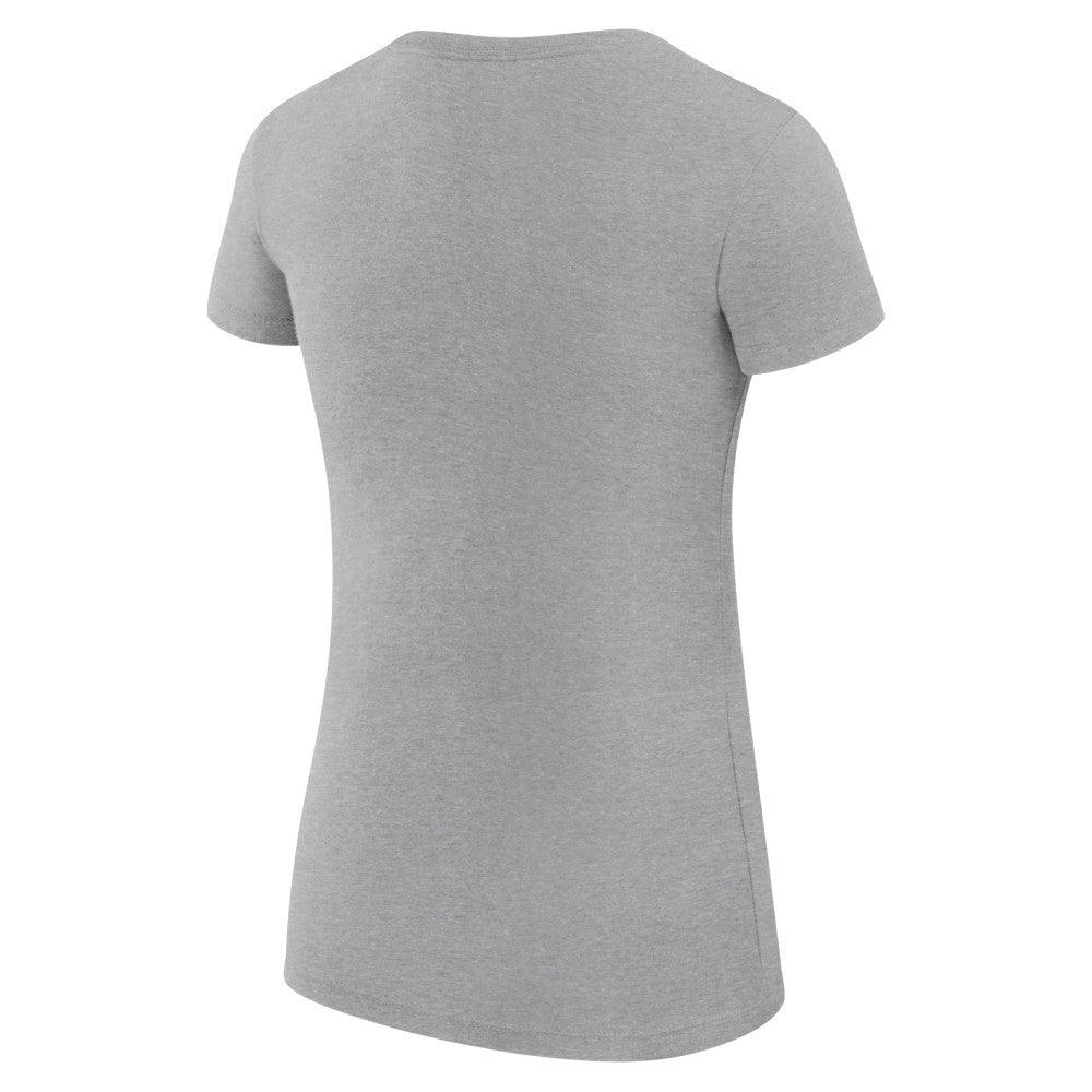 Cincinnati Reds G-III 4Her by Carl Banks Women's Super-Slim Fit Lightweight Heart Graphic T-Shirt Heather Gray