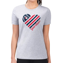 Cleveland Guardians G-III 4Her by Carl Banks Women's Super-Slim Fit Lightweight Heart Graphic T-Shirt Heather Gray