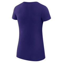 Colorado Rockies G-III 4Her by Carl Banks Women's Super-Slim Fit Lightweight Heart Graphic T-Shirt Purple
