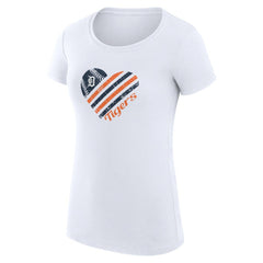 Detroit Tigers G-III 4Her by Carl Banks Women's Super-Slim Fit Lightweight Heart Graphic T-Shirt White