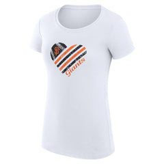 San Francisco Giants G-III 4Her by Carl Banks Women's Super-Slim Fit Lightweight Heart Graphic T-Shirt White