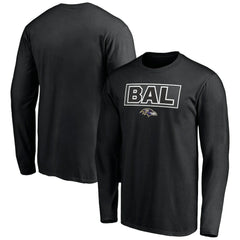 Baltimore Ravens Squad Throwbacks Long Sleeve T-Shirt - Black discount