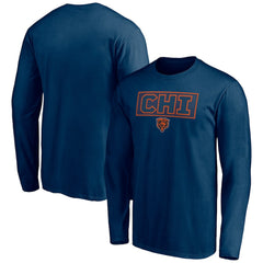 Chicago Bears Squad Throwbacks Long Sleeve T-Shirt - Navy for sale