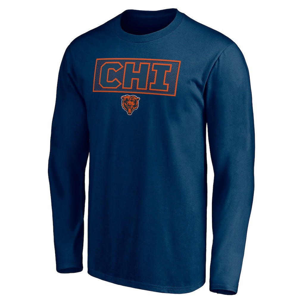 Chicago Bears Squad Throwbacks Long Sleeve T-Shirt - Navy for sale