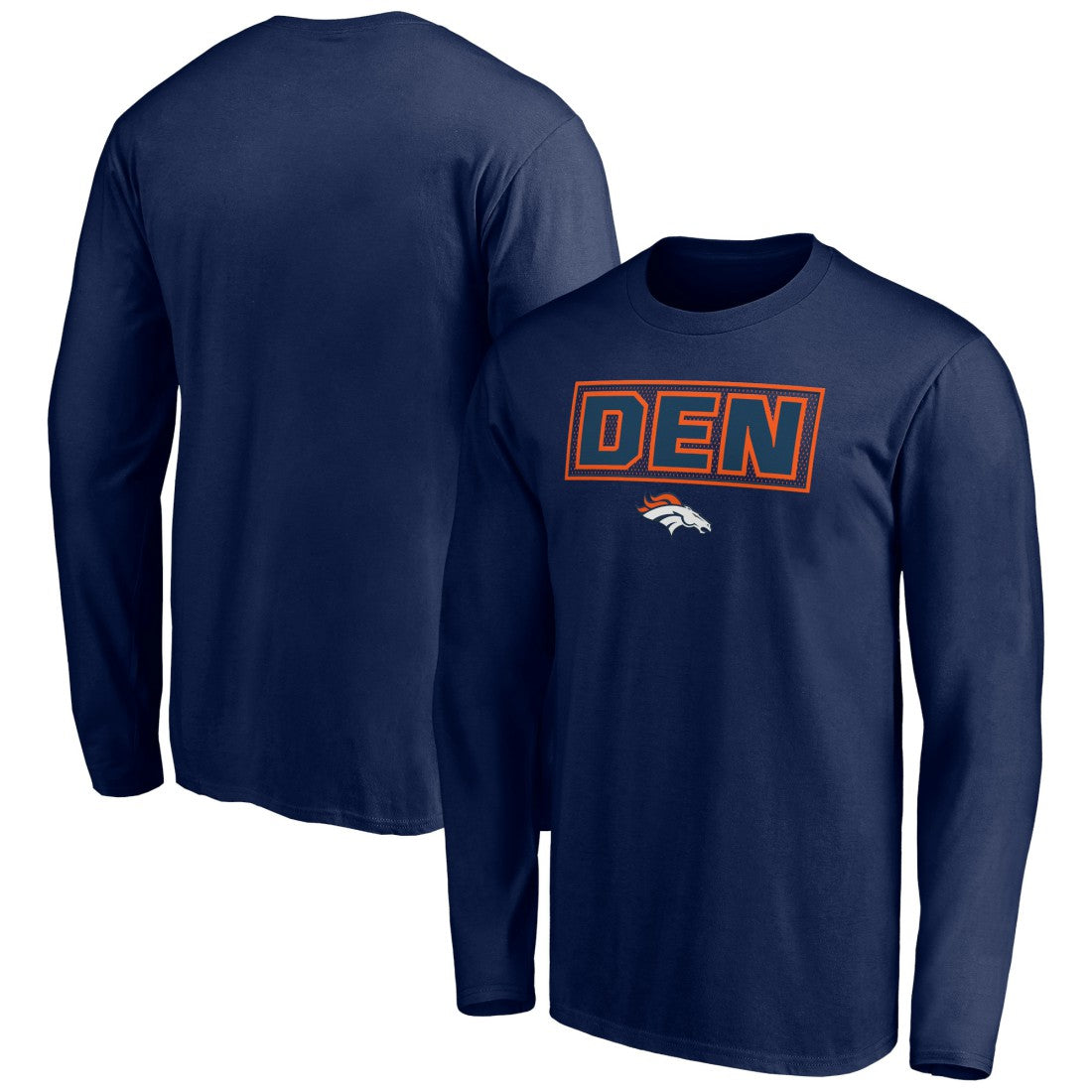 Denver Broncos Squad Throwbacks Long Sleeve T-Shirt - Navy sale