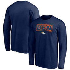 Denver Broncos Squad Throwbacks Long Sleeve T-Shirt - Navy sale