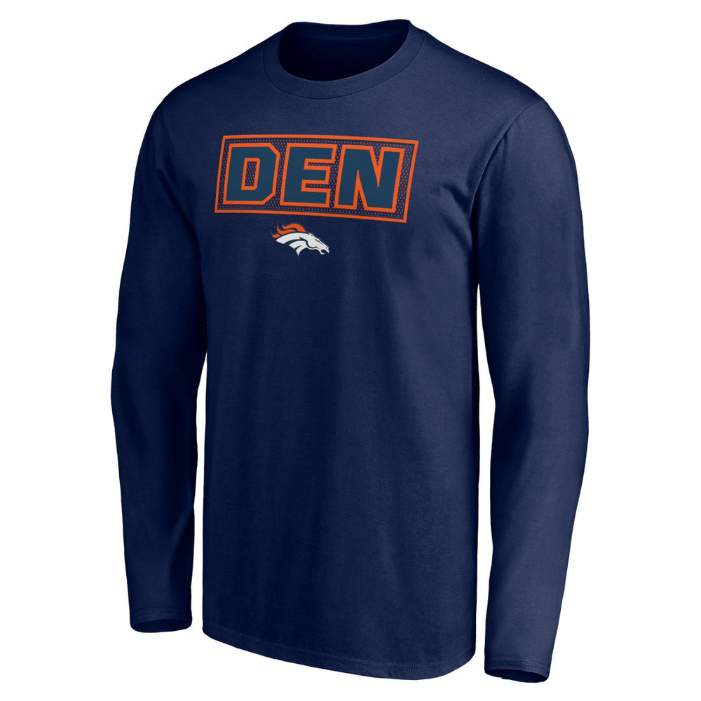 Denver Broncos Squad Throwbacks Long Sleeve T-Shirt - Navy sale