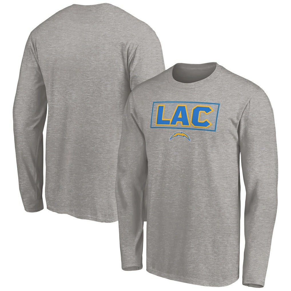 Los Angeles Chargers Squad Throwbacks Long Sleeve T-Shirt - Heather Gray online