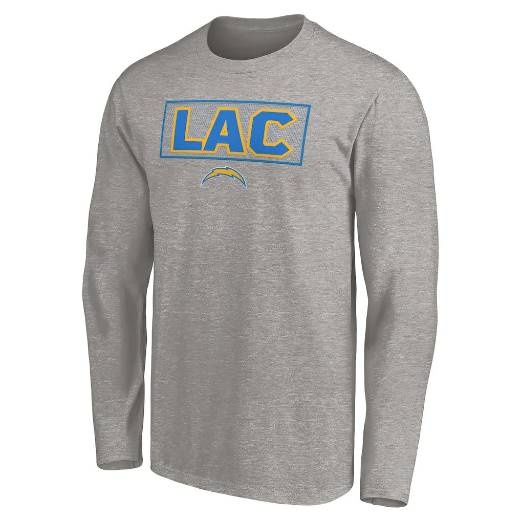 Los Angeles Chargers Squad Throwbacks Long Sleeve T-Shirt - Heather Gray online