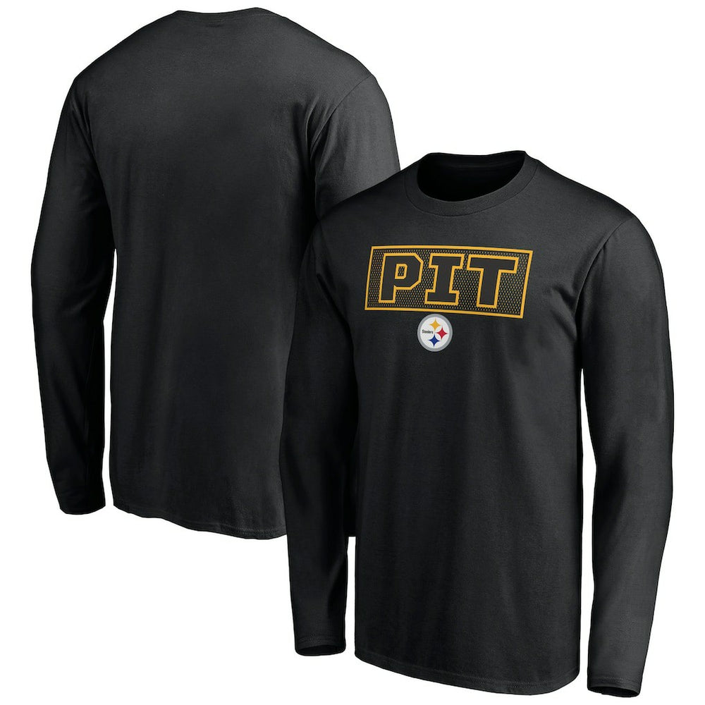Pittsburgh Steelers Squad Throwbacks Long Sleeve T-Shirt - Black discount