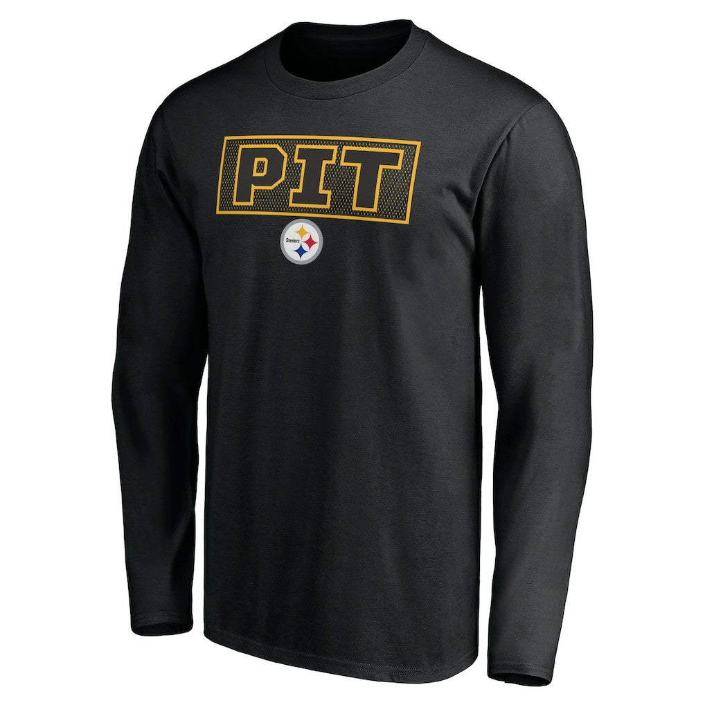 Pittsburgh Steelers Squad Throwbacks Long Sleeve T-Shirt - Black discount