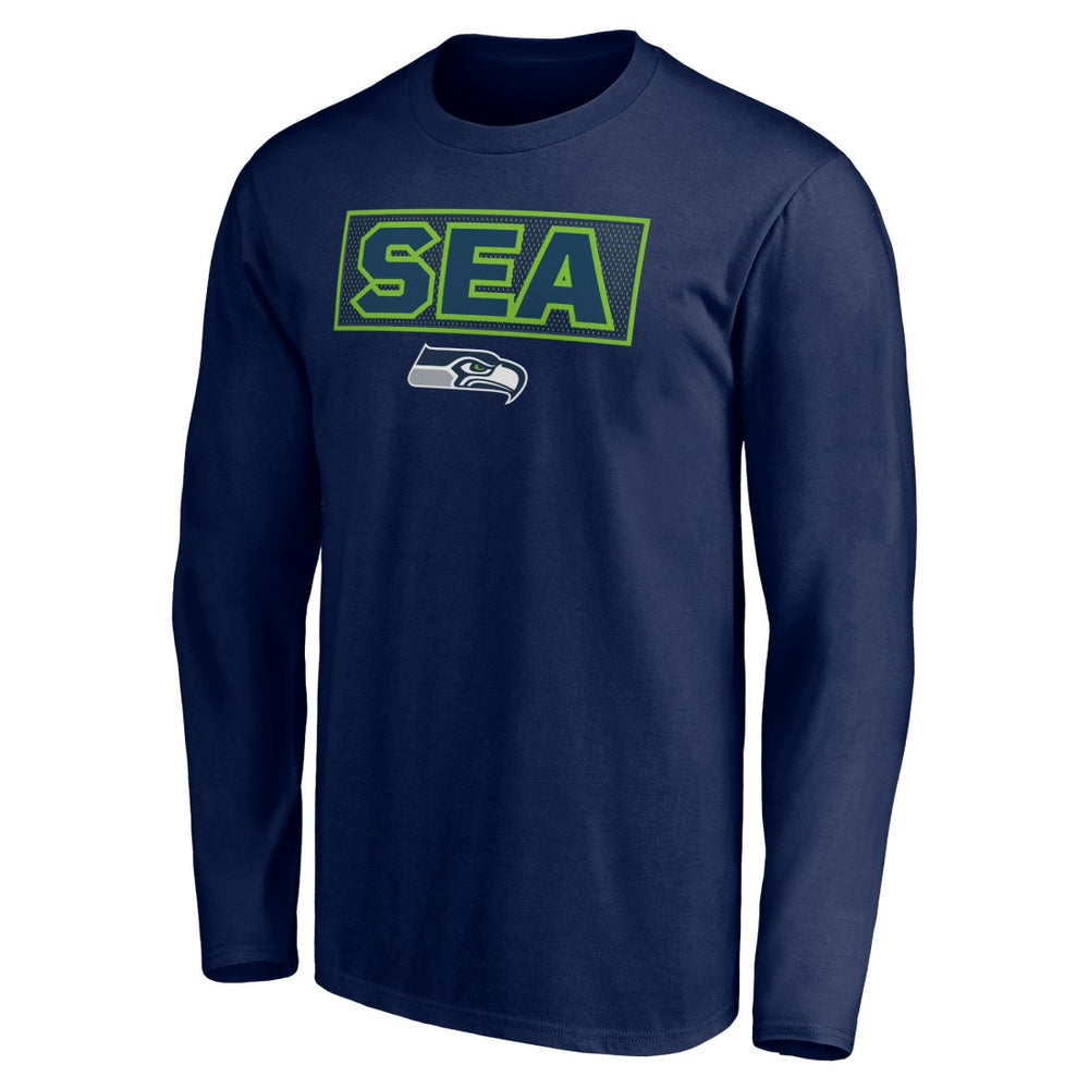 Seattle Seahawks Squad Throwbacks Long Sleeve T-Shirt - College Navy discount