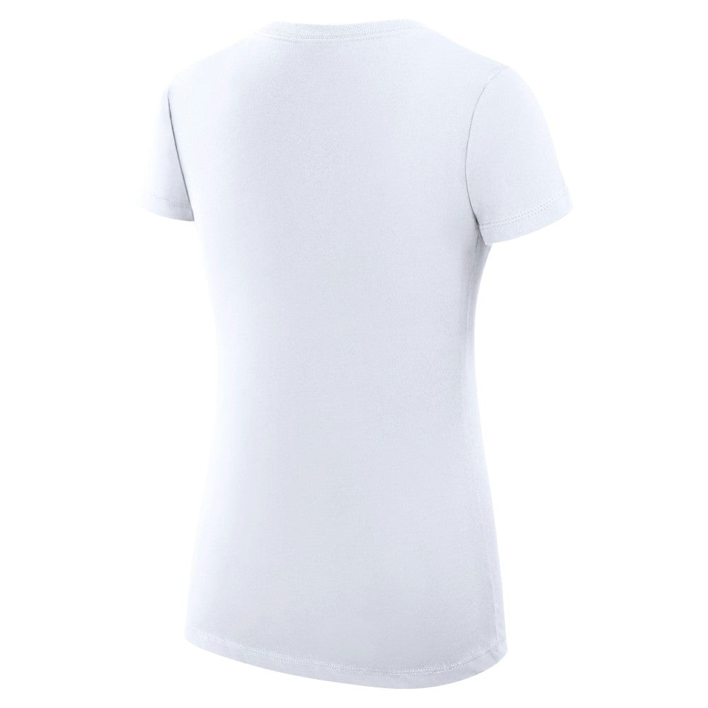 Kansas City Royals G-III 4Her by Carl Banks Women's Super-Slim Fit Lightweight Heart V-Neck T-Shirt White