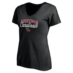 Arizona Cardinals Women's Depth Chart V-Neck T-Shirt - Black on sale