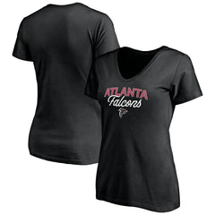 Atlanta Falcons Women's Depth Chart V-Neck T-Shirt - Black sale