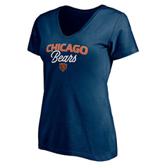 Chicago Bears Women's Depth Chart V-Neck T-Shirt - Navy cheap