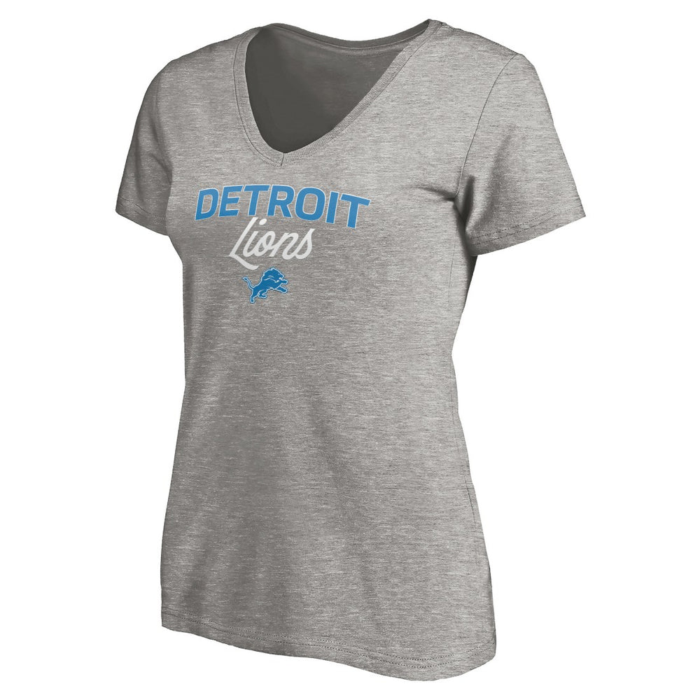 Detroit Lions Women's Depth Chart V-Neck T-Shirt - Gray sale
